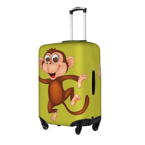 Housse de valise imprimé singe blanc en taille L pour bagage de voyage