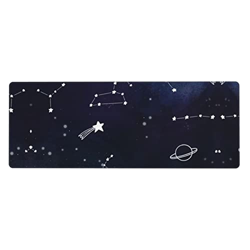 Tapis de souris de jeu XXL antidérapant grand format ciel nocturne pour clavier d'ordinateur