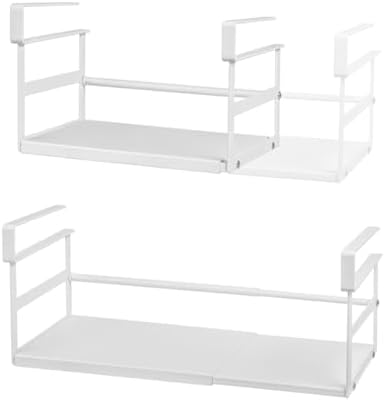 Under Shelf Storage Basket, 2 Pack Heavy-Duty Hanging Baskets Und...