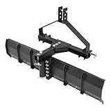 52” Heavy-Duty 3-Point Rear Grading Blade for Cat 0 & Cat 1 Tractors – Adjustable Angle Steel Scraper - Ideal for Precision Grading and Leveling