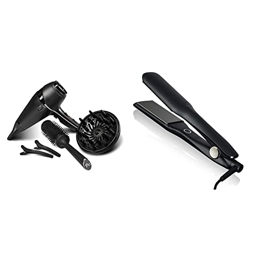 GHD - Coffret Air Premium - Seche Cheveux (Noir) & Nouveau Styler Max - Lisseur Cheveux (Noir)