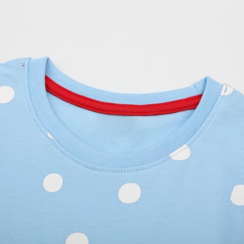 Hongshilian Toddler Girls Cotton Casual Dress Summer Playwear Short Sleeve Shirt Dresses3
