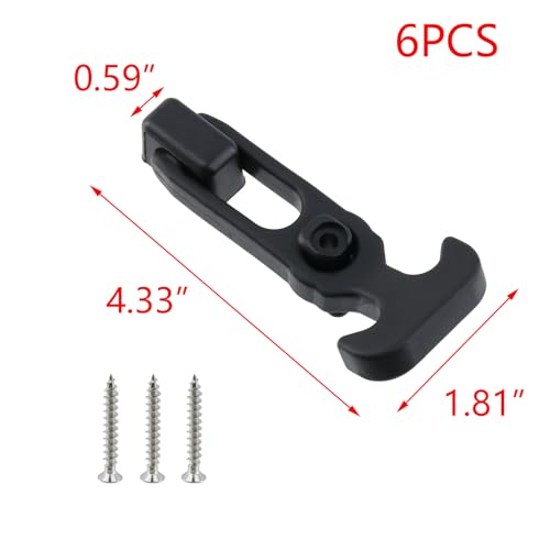 Image of T Tulead Boat Hatch Latches T Handle Latch Rubber Cooler Latch 4.33 inchx1.81 inch Tool Strap Hood Machine Draw Latches 6PCS (Black)