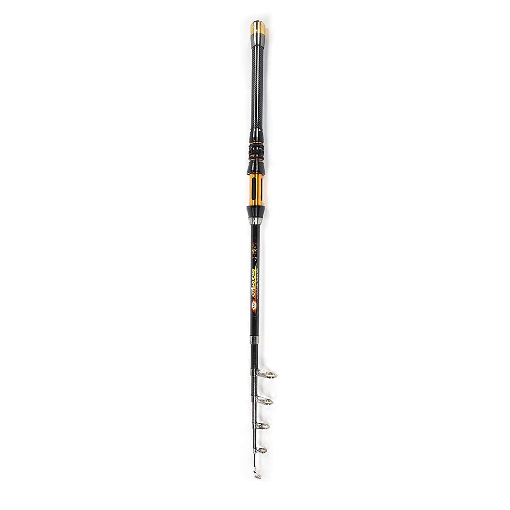 Canna da Pesca Telescopica 1.8M in Carbonio con Anelli in Ceramica per Mare e Lago Pesca Sportiva Outdoor Portatile Compatta
