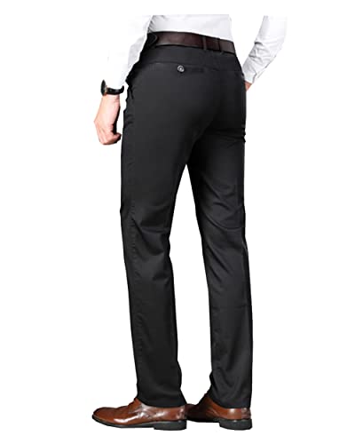 Men's Dress Pant Leisure Stretch Pleated-Front Suit Trousers Regular Fit Classic-fit2