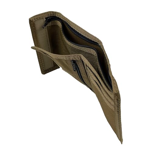 Image of Sprocket Nylon Billfold Wallet with Zippered Coin Pocket (Coyote Brown)