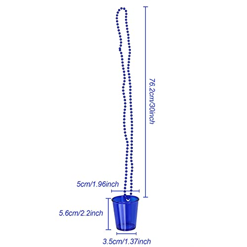 12 Peças Colar Copo Shot, Colar nupcial de vidro de tiro, Team Bride and Bride To Be, Decorações de