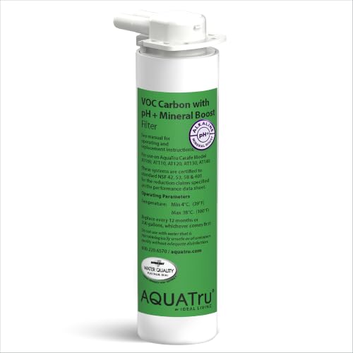 AquaTru VOC Replacement Filter with pH+ Mineral Boost for AquaTru Carafe