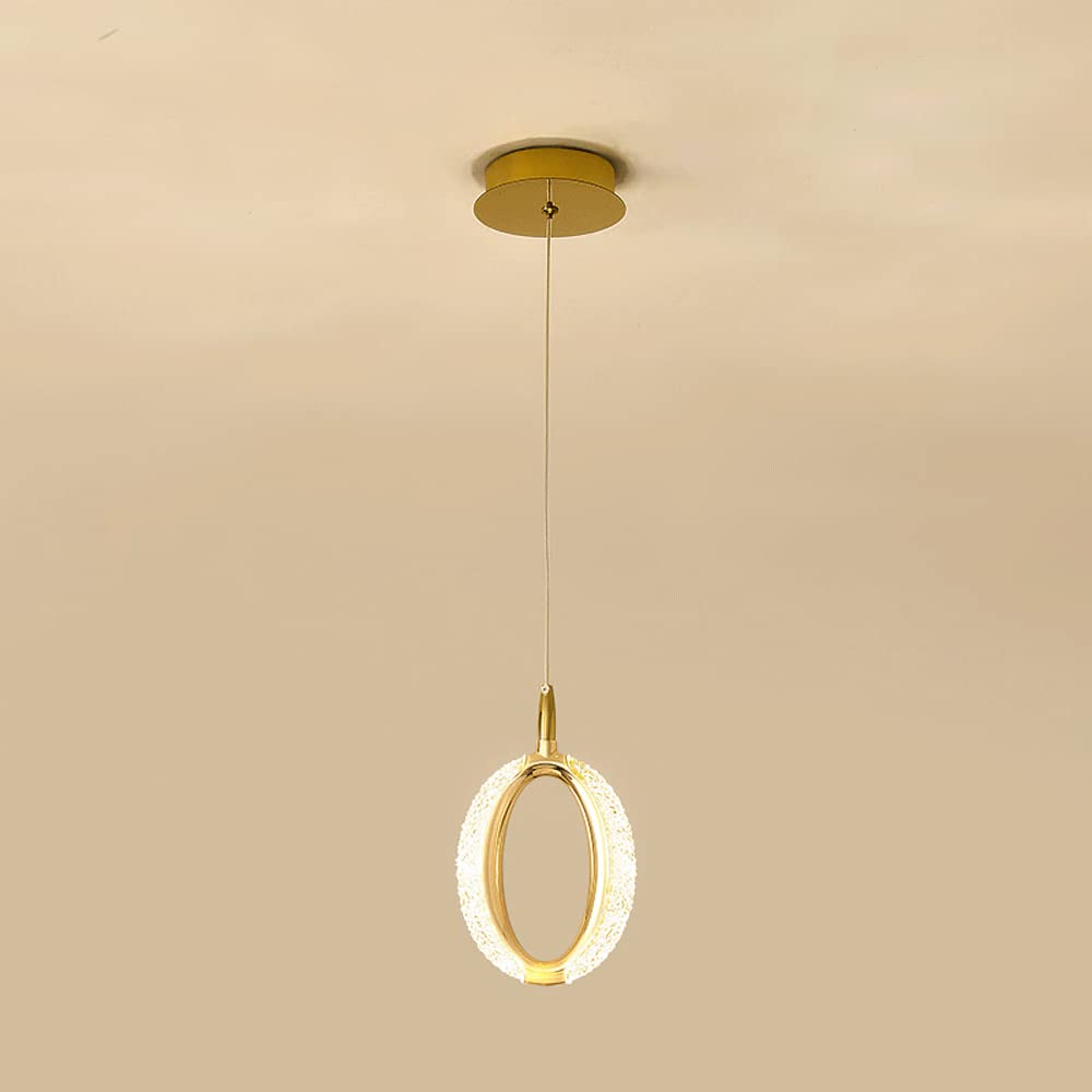 Lustre suspendu escalier doror avec éclairage tricolore pour salon de loft et duplex moderne