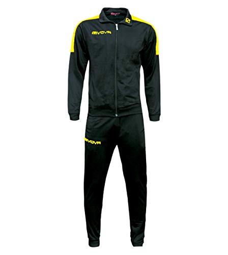 Chándal Givova New Revolution deportivo unisex negro ropa de entrenamiento cómodo