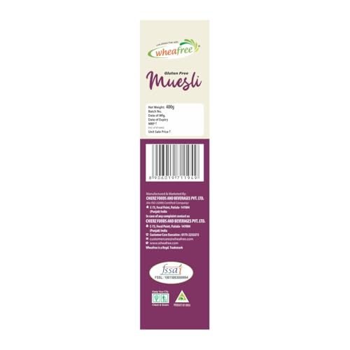 Image of Wheafree Gluten Free Muesli (400g) | Goodness of 5 Grains, Seeds, Nuts and Berries | No Trans Fat | No Added Sugar | No Preservatives