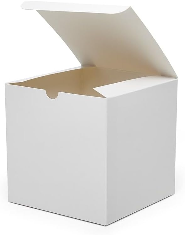 Paper Mart Gift Boxes Wholesale White Gift Boxes 4" X 4" X 4" | Quantity: 100