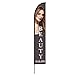 Beauty Salon Flags Banner Swooper Feather Flag Pole Kit Outdoor Business Sign Display, 15ft
