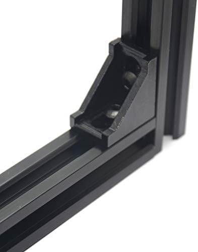 Iverntech 4pcs 600mm 2020 V Type Black European Standard Anodized Linear Rail Aluminum Profile Extrusion for DIY 3D Printer and CNC Machine