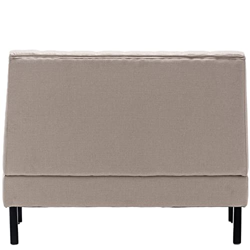 Andeworld Modern Loveseat Settee Button Tufted Sofa Couch Upholstered Banquette Dining Bench High Back Living Room Funiture (Khaki 1) #TOP6