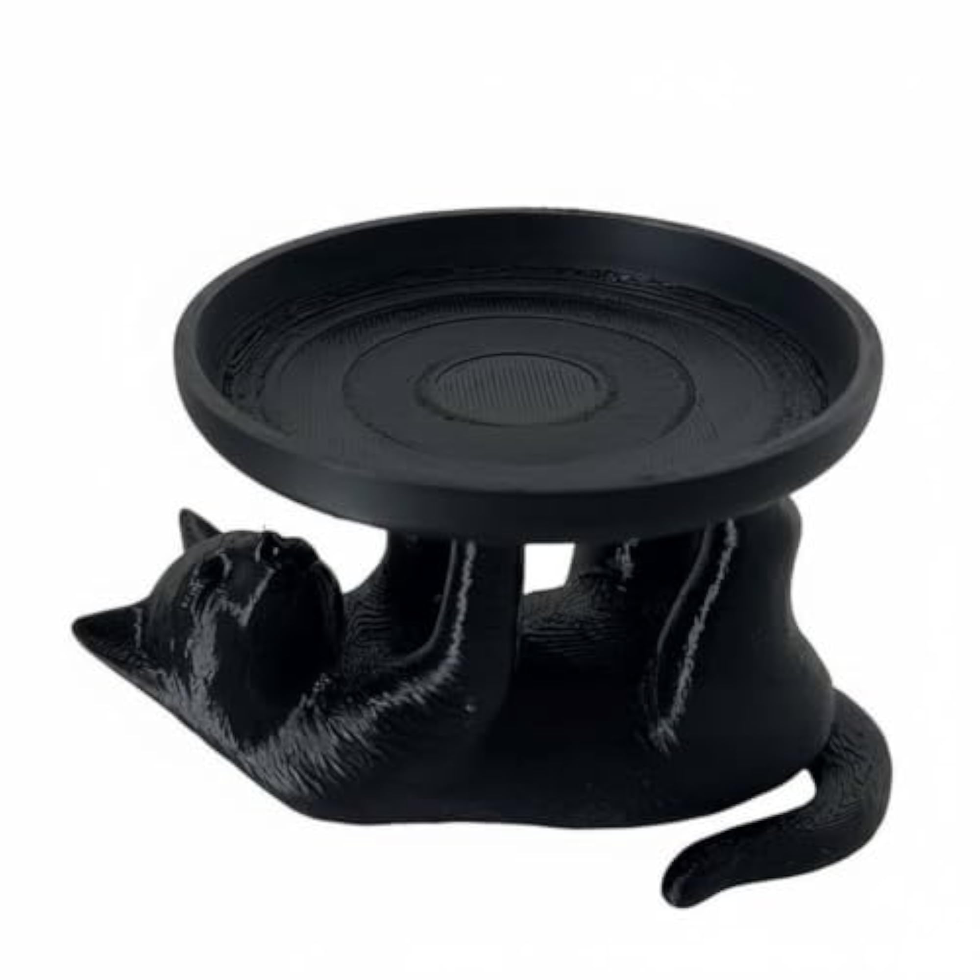 Cat Figurine Tray Creative Design Resin Cat Sculpture Tray