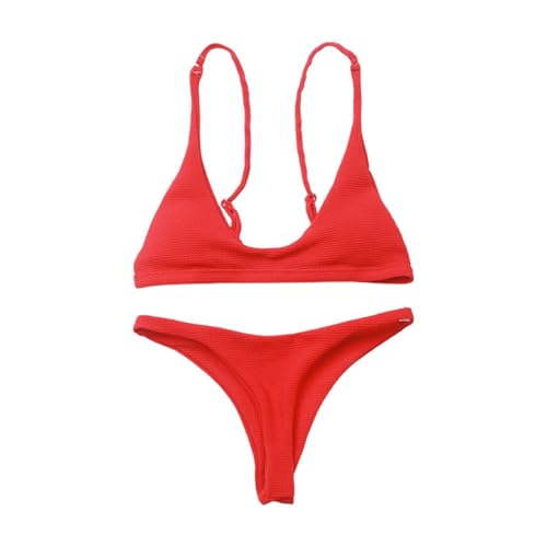 【Design Elegante】Il top del bikini modifica bene la linea del petto, la decorazione distintiva del cerchio rende unico indossare questo bikini. Top bikini allacciato per una più facile regolazione. Può anche essere annullato rapidamente quando si desidera prendere il sole.