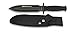 Albainox - 32287, Coltello di sopravvivenza ALB, nero (Midway Black) 18 cm, strumento per caccia, pesca, campeggio, outdoor, sopravvivenza e bushcraft + portabottiglie