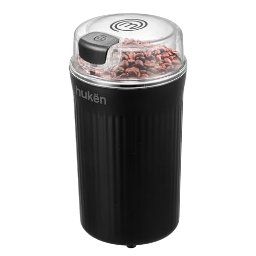 El Mejor Listado de Molinos de grano del mes. 42 Hukën x MasterChef | Molino de Café y Especias Eléctrico GRINDPRO 60g | Motor de 150W | Aspas y Cabina de Acero Inoxidable | Cable Desmontable | Diseño Negro Matte