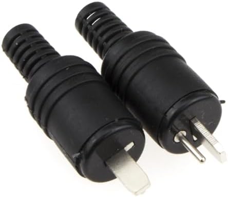kenable 2 Pin DIN Male Plug Speaker Connector Screw Terminals No Soldering Required HiFi Audio Cable Ends 2 Pack