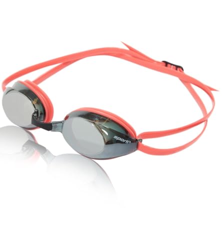 Sporti Antifog S2 Mirrored Goggle - Silver Mirror/Smoke Lens/Red Frame