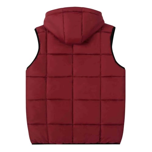 Image of MADHERO Men's Puffer Vest with Hood Water-Resistant Puffy Vests Outerwear Sleeveless Jacket