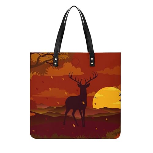 Tote bag élan au coucher du soleil : le sac cabas voyage sans encombre
