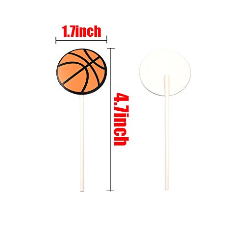 Hokpa Basketball Cupcake Toppers Cake Fruit Food Picks Dessert Table For Boys Kids Birthday Party Baby Shower Wedding Christmas Decor (30Pcs) #TOP2