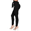 Umenlele-Womens-High-Waist-Skinny-Pencil-Pants-Bow-Tie-Front-Stretchy-Trouser-with-Belt-Black-Small Umenlele Women’s High Waist Skinny Pencil Pants Bow Tie Front Stretchy Trouser with Belt Black# Small