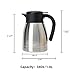 GiNT 34Oz Thermal Coffee Carafe, Insulated Stainless Steel Coffee Carafes for Keeping Hot/Double Walled Vacuum Coffee Carafe (Silver, 1L)