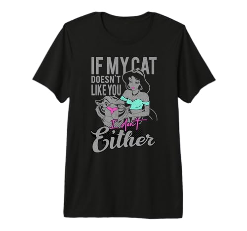 T-shirt Jasmine Aladdin Disney pour amoureux de chats
