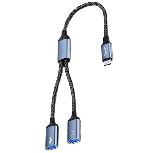 高速USB Cスプリッター 同時充電 ファイル転送 ドライバーなし モバイルデバイス用 USB Cアダプター キーボード用