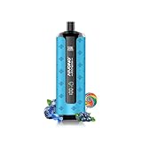 電子タバコ 使い捨て 50000回吸引可能 AIVONO シーシャ 持ち運び ベイプ 爆煙 LEDディスプレイ 800mAhバッテリー Type-C充電 禁煙パイポ10風味セット ニコチンなし タール無し (ブルーベリーガム)