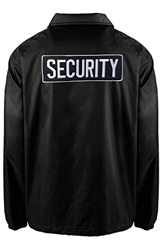 Gs-eagle For Men's Security Black Waterproof Coach Jacket Size XL3