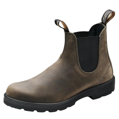 Blundstone Boots Women Men Chelsea Boot Leather, 2446 Clay, 10AU | Slip On Ankle Height, Water Resistant, XRD Cushioned Shock Absorption, Durable, Wider Relaxed Fit, Removable Comfort Footbed