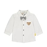 Steiff Jungen T-shirt Langarm Shirt, Bright White, 80 EU