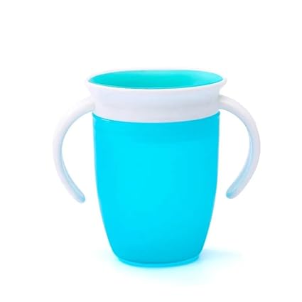 BioDermic - Dermocosmetics 360 Trainer Sippy Cup with Handles, Spill Proof, Silicone Cup for Toddlers and Preschoolers,