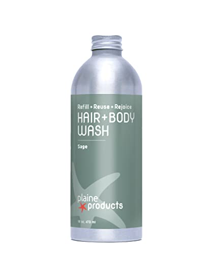 Eco Friendly Shampoo + Body Wash 2 in 1 Combo, 16oz, Sage, Refill (without pump) image 3