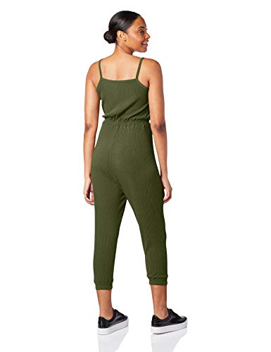 Vestido Casual Macacão, Mercatto, Feminino, Verde Escuro, M