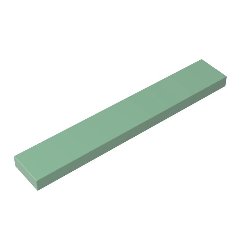 Gobricks 6636 Foundation Plate Tile 1x6 with Groove 50 Pieces GDS-564 Compatible with Lego Building Blocks Color:Sand Green — image 1