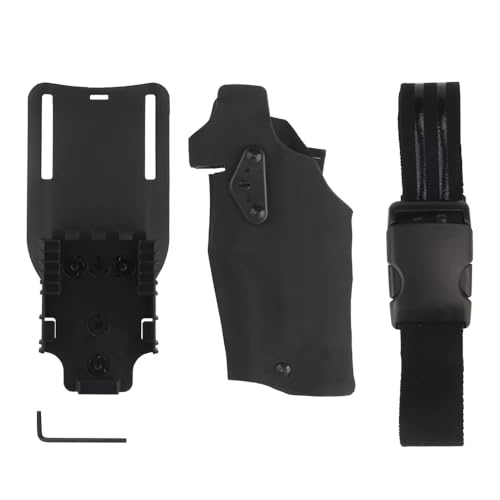 Holster tactique airsoft gaucher avec adaptateur de jambe pour session de chasse et tir
