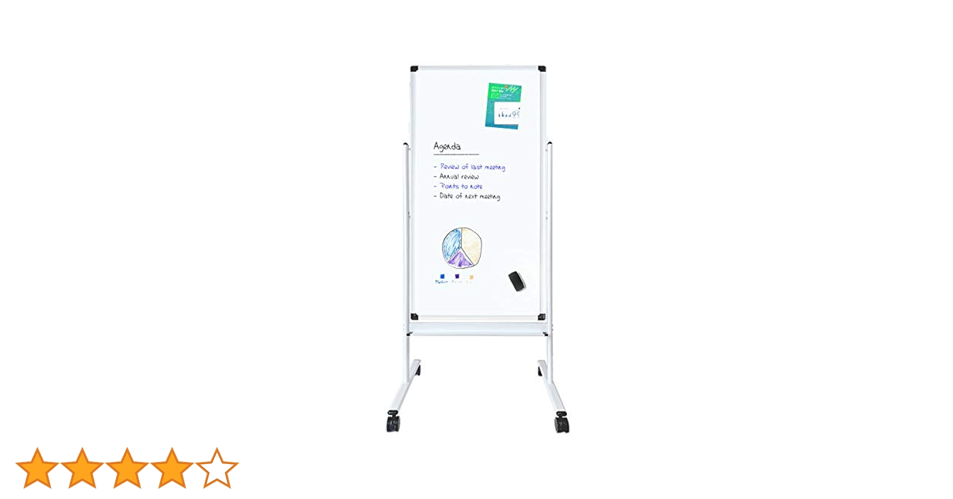 Amazon | 法人様向け ホワイトボード 縦型 脚付き 掲示板 600