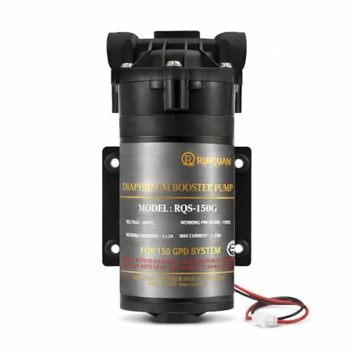 Image of RO Booster Pump 150 GPD - Whisper-Quiet High-Performance Copper Winding | Ideal for All RO Water Purifiers | Includes 2 Connectors | Reliable RO Motor for Home Use!