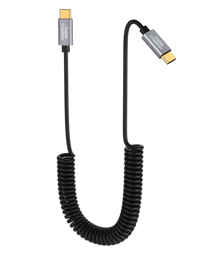 伸縮自在 USB C ケーブル 急速充電 コイル型 PU素材 高耐久性 31-jfuPYUlL.jpg