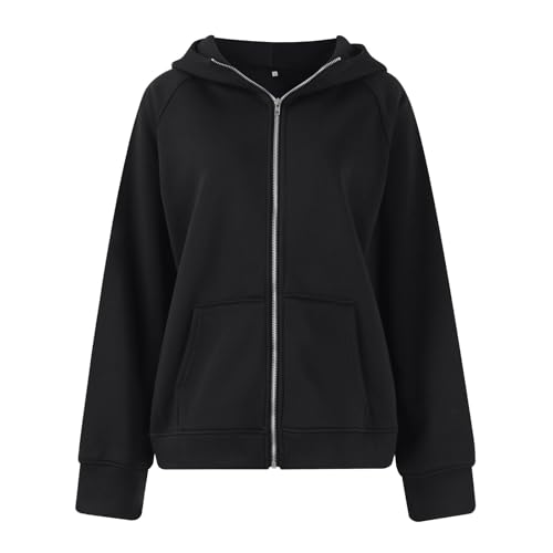 Zip Up Hoodie Women Comfy Warm Fleece Jacket Oversized Sweatshirt Thumb Hole Workout Winter Jackets Coat with Pocket2