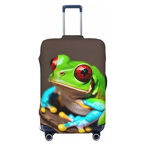 Red Eyes Tree Frogs Print Luggage Suitcase Cover Protector Luggage Washable Covers With Concealed Zipper
