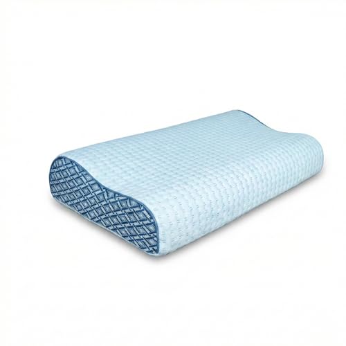 Image of Sleepwell Ortho Pro Pillow | PU Latex Foam | Neck Support & Pressure Relief | Hypoallergenic & Dust Resistant | Medium Firm | Lightweight & Breathable | Machine Wash | 24 x 16 Inches | Pack of 1