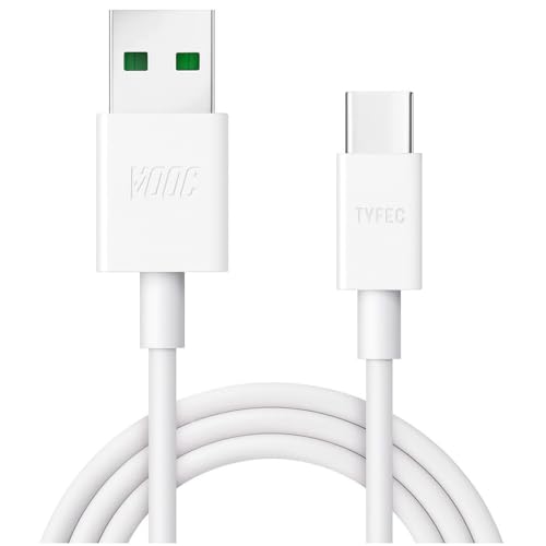 Image of Oppo Original SuperVOOC Fast Charging Type C Cable Compatible with Oppo Reno 10 Pro /10 Pro Plus /8 /8 Pro /7 /7 Pro /6 /6 Pro /5 /5 Pro /K10 /F19 /F19 Pro /A96 /A77 /A76 (OPO Type C Cable)