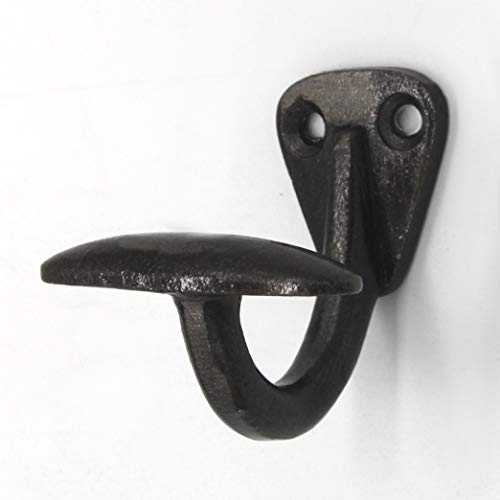 Petit crochet mural avec vis en fonte transparente (gris foncé) - Style vintage antique Cover