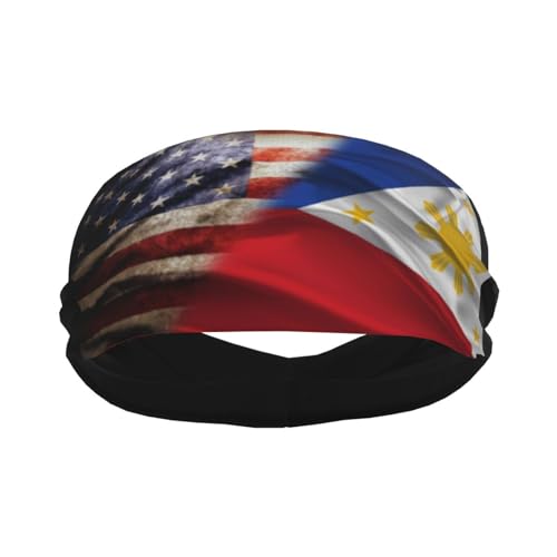 America and Philippines Philippine Flag Wavy Sweatbands